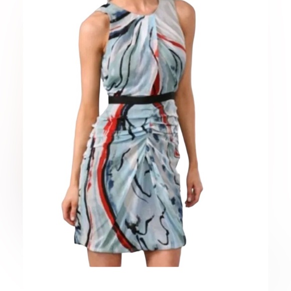 Diane Von Furstenberg Paradis Silk Chiffon Mini Dress Size 8 US - Picture 5 of 13